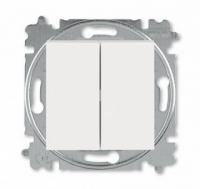 Выключатель 2-клав. ABB Levit жемчуг - ледяной 2CHH590545A6068