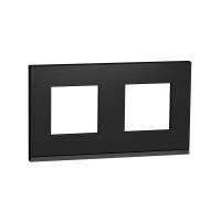 Рамка 2-постовая горизонтальная Unica PURE Schneider Electric СЛАНЕЦ NU600487