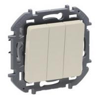 Выключатель 3-клав бежевый Inspiria 673641