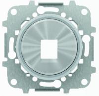 Телефонная розетка хром металл ABB Sky Moon 2CLA201720A1001|2CLA861810A1401