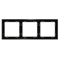 Рамка металлическая на 3 поста Voltum S70 METAL антрацит Soft touch (VLSM120312)