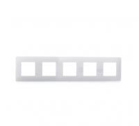 Рамка 5-постовая Unica Studio Schneider Electric белый NU201018