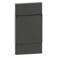 KG04P Bticino Living Now накладка розетки 2 модульной с крышкой черная