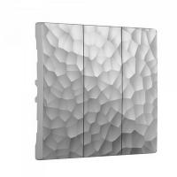 Выключатель 3-клав серебряный Hammer Werkel W1130001 + W1239006