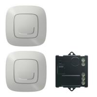 Valena Allure Пакет для управления освещением c 2х мест. Микромодуль реле 300 Вт 240В + два умных беспроводных 1-клавишных выключателя цвет алюминий