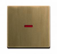 Проходной 1-клав. + подс. латунь металл ABB Busch Jaeger 2CKA001012A2194|2CKA001751A3118