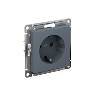 Розетка Systeme Electric AtlasDesign с заземлением со шторками, 16А, механизм, быстрозажим. клем., ГРИФЕЛЬ ATN000745S