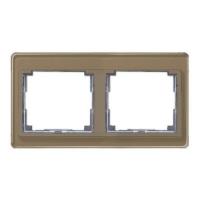 Рамка 2-пост горизонт. золотая бронза Jung SL500 SL5820GB