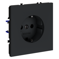 Розетка с заземлением Voltum S70 пластик графит Soft touch 16А (VLS040107)