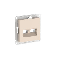 Накладка двойная Systeme Electric AtlasDesign для информационных функций типа Keystone, БЕЖЕВЫЙ ATN000290
