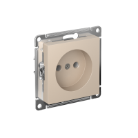 Розетка Systeme Electric AtlasDesign без заземления без шторок, 16А, мех., быстрозажим. клем., ПЕСОЧНЫЙ ATN001241S