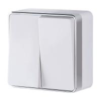 Выключатель  двухклавишный  Gallant белый Werkel Накладные механизмы Gallant белые W5020001