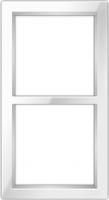 Двухпостовая рамка (2 поста) вертикальная CGSS цв. белый PL-VP102-WCG