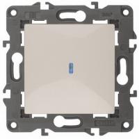 Выключатель 1-клав. с подсветкой бежевый ЭРА Элеганс 14-1102-02
