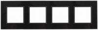 4 постовая рамка черная ЭРА Элеганс 14-5104-05