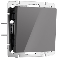 Выключатель одноклавишный Werkel акрил графит самозажимного типа (W1110044)