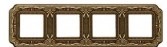 Рамка 4-пост Светлая бронза Fede Firenze FD01364PB