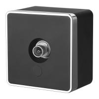 ТВ-розетка оконечная Gallant черный/хром Werkel Накладные механизмы Gallant черный/хром W5083035