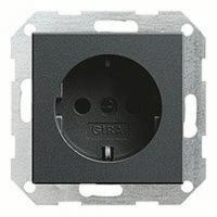 Розетка с заземляющими контактами 16А/250В GIRA пластик антрацит 018828