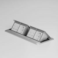 Выдвижной блок на 8 модулей Werkel серебряный W8078065