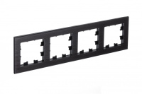 Рамка 4-постовая Systeme Electric AtlasDesign Nature, металл оникс ATN312304