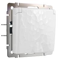Розетка влагозащ. с зазем. с защит. крышкой и шторками белый Werkel Встраиваемые механизмы Hammer белые W1271201