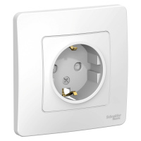 Розетка скрытой установки с заземляющим контактом и шторками 16A 250В Systeme Electric Blanca BLNRS001111, БЕЛЫЙ