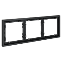 Рамка пластиковая на 3 поста Voltum S70 пластик графит Soft touch (VLS100307)