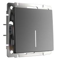 Выключатель одноклавишный с подсветкой графит матовый Werkel Встраиваемые механизмы графит матовый W1110164