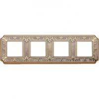 Рамка 4-пост Светлое золото - Белая патина Fede Siena FD01354OP