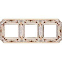 Рамка 3-пост Светлое золото - Белая патина Fede Palace FD01363OPCL