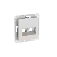 Накладка двойная Systeme Electric AtlasDesign для информационных функций типа Keystone, ЖЕМЧУГ ATN000490