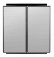 Выключатель 2-клав. нержавеющая сталь ABB Sky Niessen 2CLA811100A1001|2CLA851100A1401