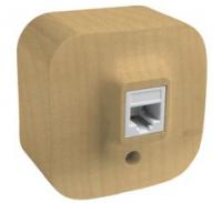 Розетка телефонная RJ11 цвет дерево 782274 Legrand Quteo