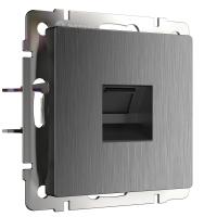 Розетка Ethernet RJ-45 графит рифленый Werkel Встраиваемые механизмы графит рифленый W1181004