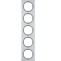 Рамка 5 местная алюминий черный 10152284 Berker R3