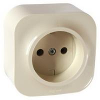 Розетка без заземления без шторок цвет слоновая кость 782240 Legrand Quteo