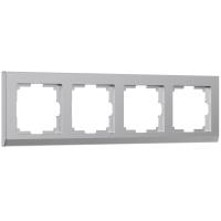 Рамка из пластика на 4 поста Stark серебряный Werkel Stark серебряный W0041806