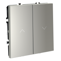 Выключатель для жалюзи Voltum S70 пластик сталь Soft touch 10А (VLS020705)