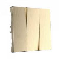 Выключатель 3-клав шампань рифленый Werkel W1130001 + W1139010