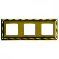 Рамка 3-пост Светлая бронза Fede Sevilla FD01233PB