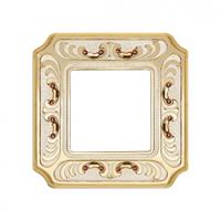 Рамка 1-пост Светлое золото - Белая патина Fede Palace FD01351OPCL