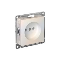 Розетка Systeme Electric AtlasDesign без заземления без шторок, 16А, мех., быстрозажим. клем., ЖЕМЧУГ ATN000441S