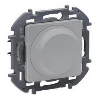 Светорегулятор поворотно-нажимной 300 Вт, до 75 Вт LED алюминий Inspiria 673792