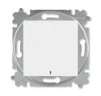 Выключатель 1-клав. + подс. ABB Levit белый 2CHH590146A6003