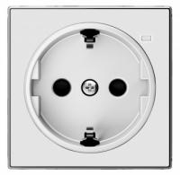 Розетка + подс. контрольной белый ABB Sky Niessen 2CLA818880A1001|2CLA858880A1101