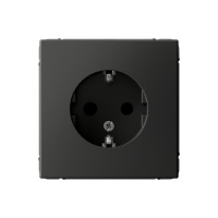 Розетка с заземлением со шторками Systeme Electric ArtGallery, 16А, БАЗАЛЬТ  GAL001445