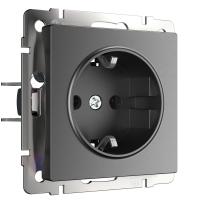Розетка с заземлением графит матовый Werkel  W1171064