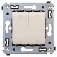 Проходной 2-клав. ванильная дымка DKC Avanti 4405114