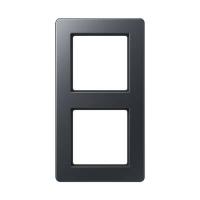 Рамка двухместная антрацит матовый AF582BFANM Jung A Flow